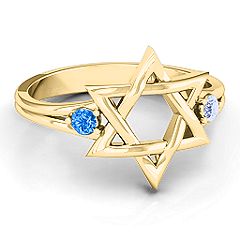 Classic Star of David Ring - choose your metal, stones and engraving. #starofdavid #judaica #jewlr David Ring, Jewish Crafts, Star David, Jewish Jewelry, Mens Gold, Star Of David, Classic Ring, Hanukkah, Personalized Jewelry