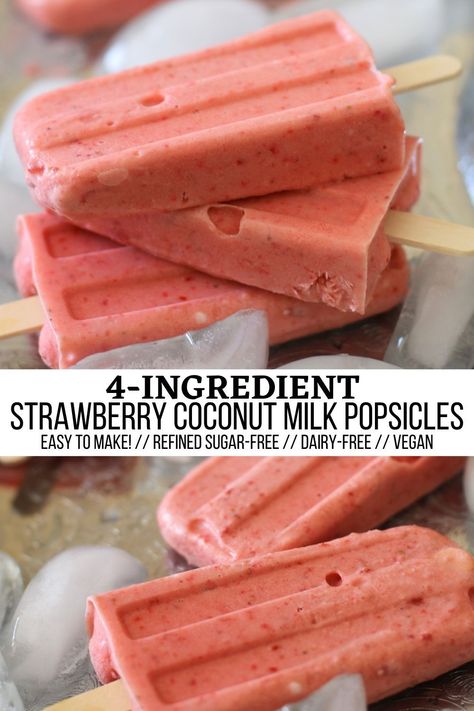 Popsicle Recipes Coconut Milk, Dairy Free Fudgesicles, Coconut Milk Popsicle Recipes, Coconut Cream Popsicle Recipes, Preservative Free Recipes, Dairy Free Popsicle Recipes, Homemade Lollies, Paleo Popsicles, Dairy Free Popsicles