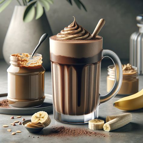 Cooking up Joy - Made with love: Choco-Peanut Bliss: Chocolate, Peanut Butter, and ... Banana Shake, Filling Snacks, Banana Slice, Natural Peanut Butter, Peanut Butter Banana, Sweet Taste, Ripe Banana, Unsweetened Cocoa, Chocolate Peanut Butter