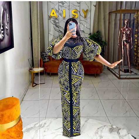 Ankara Styles 2022: Best and Latest Gown Styles. - Ladeey Simple Ankara Gown Styles, Simple Ankara Gowns, Latest Gown Styles, Ankara Dress Designs, Ankara Long Gown, Ankara Short Gown Styles, Ankara Long Gown Styles, Ankara Dress Styles, African Print Dress Ankara