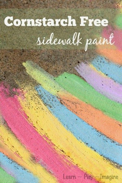 A brand NEW two ingredient recipe for sidewalk chalk paint that is easy to spread and dries in bright and vibrant shades!  CORNSTARCH FREE Sidewalk Chalk Paint Recipe, Sidewalk Chalk Recipe, Sidewalk Chalk Paint, Sidewalk Paint, Chalk Paint Recipe, Homemade Chalk Paint, Homemade Chalk, Paint Recipe, Homemade Paint