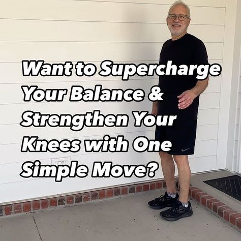 Mitch | 71 y/o Senior Fitness Trainer | Quick 120-Second Knee Strengthening Workout for Older Adults! Here are 3 simple exercises to help strengthen your knees. These can be... | Instagram Sitting Down Exercises, Knee Fat Exercises, Improve Balance Exercises, Standing Core Exercises, Exercise For Seniors, Leg Strengthening Exercises, Standing Exercises, Repeat Daily, Knee Strengthening