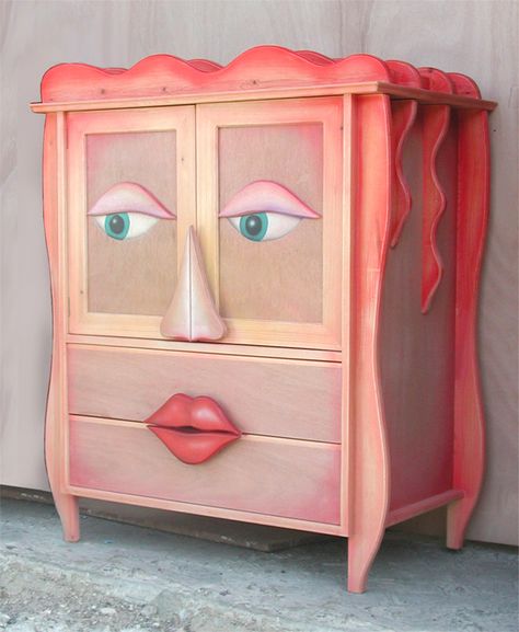 Menahem & Mary Lavee Dressing Design, Whimsical Painted Furniture, Painted Cabinet, Antique Armoire, Whimsical Furniture, Lima Beans, Painted Chairs, Bedroom Furniture Dresser, Funky Painted Furniture