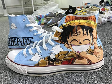 Anime Shoes Hand Painted Shoes One Piece Hand Painted Hightop Canvas Shoes Men Women Gifts Fashion Shoes for Kids/Unisex Adult Shoes One Piece Custom Shoes, Canvas Shoes Men, Canvas Sneakers Men, Painted Shoes Diy, Canvas Sneakers Womens, Painted Canvas Shoes, Custom Painted Shoes, Custom Shoes Diy, Diy Sneakers