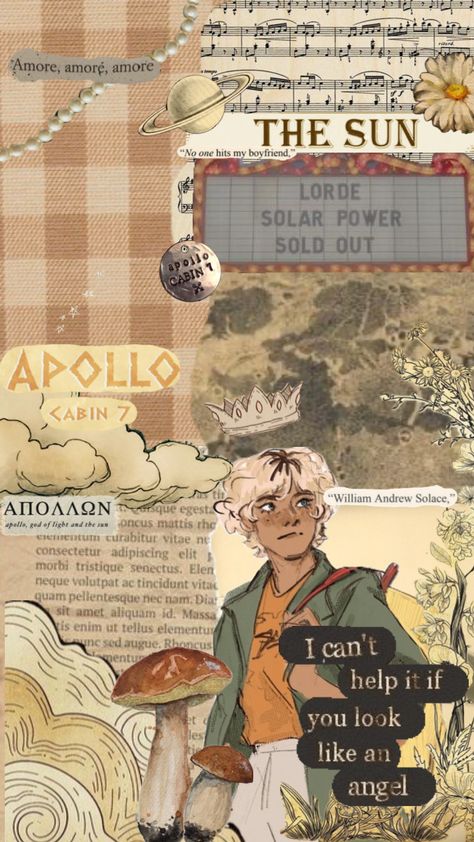 <3 #willsolace #solangelo #yellow #apollo #thesunandthestar Cabin Wallpaper, Apollo Aesthetic, Apollo Cabin, Percy Jackson Wallpaper, Cabin Aesthetic, Son Of Zeus, Will Solace, Percy Jackson Art, Percy Jackson Funny