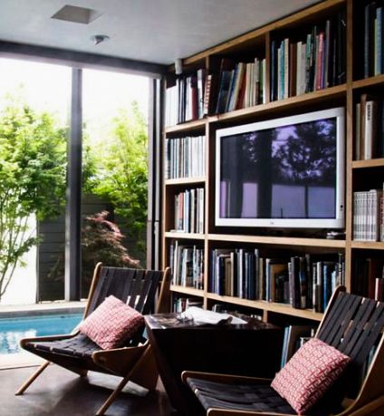 Tv In Library Bookshelves, Tv Over Bookshelf, Bookshelves Surrounding Tv, Tv In Library, Books Around Tv, Tv Surrounded By Bookshelves, Tv On Bookshelf, Tv In Bookshelf, Tv In Bookcase