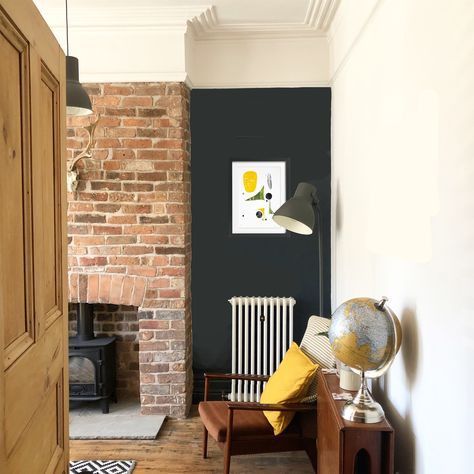 Exposed Brick Walls Living Room, Brick Dining Room, Exposed Brick Fireplaces, Brick Wall Living Room, Cottage Fireplace, Terrace Living Room, Brick Chimney, Cottage Inspiration, Cosy Living