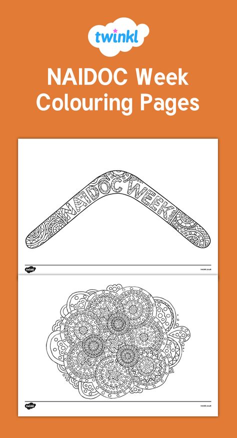 These lovely colouring sheets feature images related to NAIDOC Week. Great for a variety of activities, you can use them to reinforce fine motor skills, as inspiration for independent writing, or just for fun! Try putting the finished pictures up on display, or send them home for the parents. Naidoc Activities, Oshc Activities, Indigenous Activities, Aboriginal Activities, Naidoc Week Activities, Reconciliation Week, Aboriginal Art For Kids, Aboriginal Dreamtime, Aboriginal Art Symbols