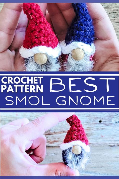 Crochet Gnome Patterns For Festivals Mini Gnome Crochet Pattern Free, Fall Crochet Patterns Free, Gnome Free Pattern, Gnome Keychain, Diy Polymer Clay Crafts, Crochet Gnomes Pattern Free, Mini Gnomes, Kerchief Pattern, Crochet Gnomes