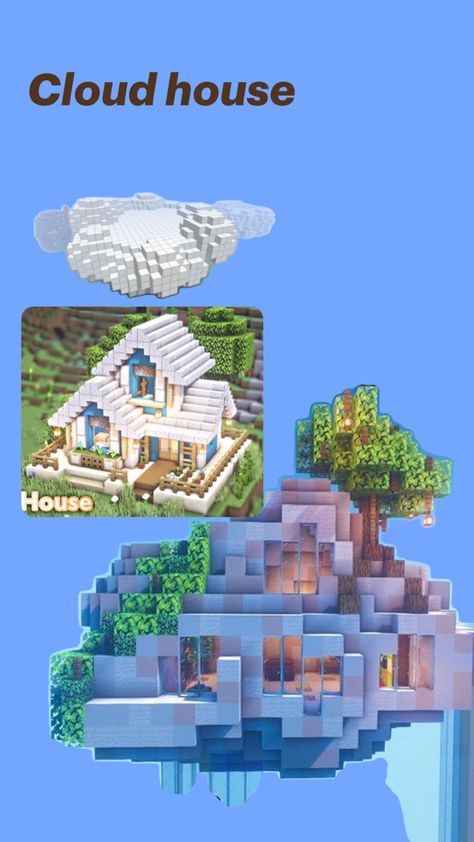 Minecraft World Themes, Minecraft Nursery, Cloud House, Minecraft Building Ideas, Minecraft World, Minecraft Building, Minecraft Builds, Minecraft Designs, Minecraft Ideas