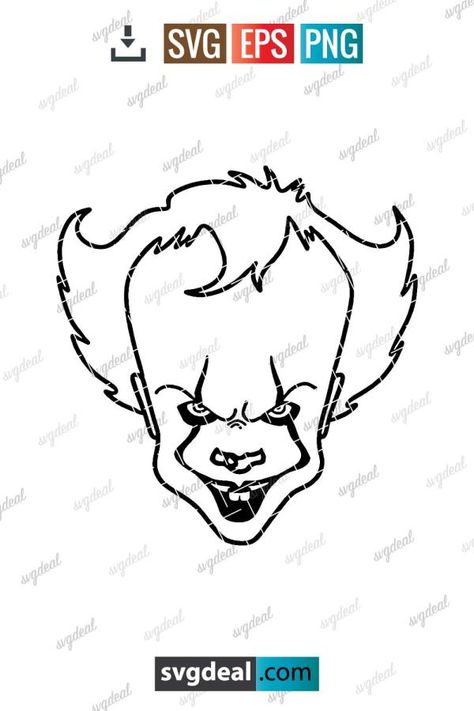 Pennywise Svg Pennywise Svg Free, Pennywise Svg, Cartoon Coloring, Cartoon Coloring Pages, Cricut Projects Vinyl, Start Now, Svg Free, Personal Project, Svg Free Files