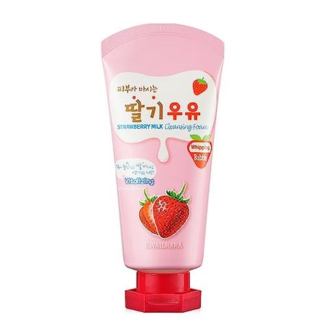 WELCOS KWAILNARA Milk Facial Cleansing Foam (120 ml / 4.06 Fl. oz) (Strawberry) Check more at https://swifttocart.com/shop/skincare-products/facial-cleansers/welcos-kwailnara-milk-facial-cleansing-foam-120-ml-4-06-fl-oz-strawberry/ Strawberry Milk Cleanser, Kwailnara Strawberry, Korean Lotion, Strawberry Skincare, Long Shiny Hair, Beautiful Skin Care, Milk Cleanser, Diy Canvas Wall Art, Milk Foam