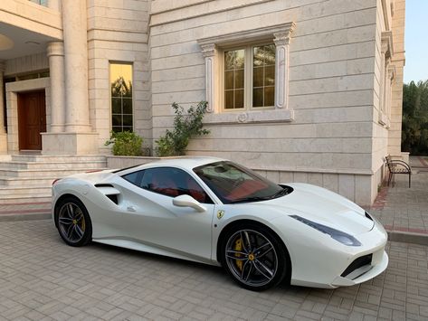 Ferrari 488 GTB white White Ferrari Aesthetic, White Luxury Cars, White Sports Cars, Ferrari White, Ferrari Luxury, Ferrari 488 Gtb, White Ferrari, Aesthetic Cool, Pimped Out Cars