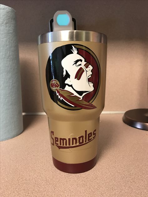 Fsu ,Florida state,tumbler Fsu Tumbler, Yeti Cup Designs, Sticker Business, Custom Yeti, Fsu Seminoles, Epoxy Tumblers, Yeti Cup, Cup Designs, Glitter Tumblers