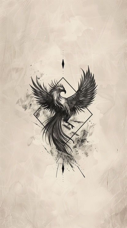 Phoenix Tattoo Cover Up, Phoenix Tattoo On Arm, Tattoo Phoenix Design, Black And White Phoenix Tattoo, Back Phoenix Tattoo, Phoenix Minimalist Tattoo, Phoenix Hand Tattoo, Phoenix Tattoo Design Men, Geometric Phoenix Tattoo