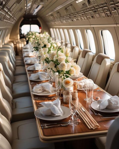 Airplane wedding!✈️🌸 Take your wedding day to new heights💍 Credit: @anne.jang | Instagram Outdoor Indoor Wedding, Airplane Wedding, Dream Wedding Decorations, Wife And Kids, Luxury Wedding Planner, Wedding Chicks, Shooting Photo, Indoor Wedding, Launch Party