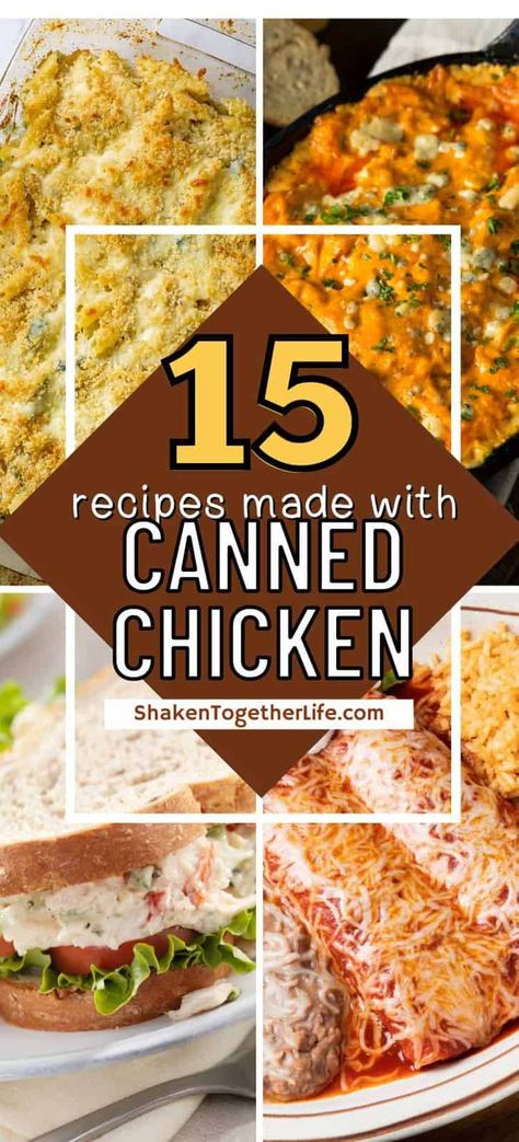 Flaked Chicken Recipes Canned, Uses For Canned Chicken, Recipe For Canned Chicken, What To Do With Canned Chicken, Keto Canned Chicken Recipes, Recipes For Canned Chicken, What To Make With Canned Chicken, Can Chicken Recipes Easy, Canned Chicken Recipes Healthy