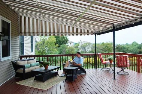 Residential Awnings, Deck Awnings, Deck Shade, Custom Awnings, Diy Awning, Deck Canopy, Large Deck, Patio Canopy, Patio Shade