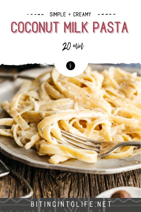 Fettucini Sauce, Coconut Milk Alfredo Sauce, Coconut Milk Alfredo, Milk Alfredo Sauce, Coconut Milk Pasta, Milk Pasta, Chicken Alfredo Fettuccine Recipe, Vegan Alfredo Sauce, Vegan Alfredo