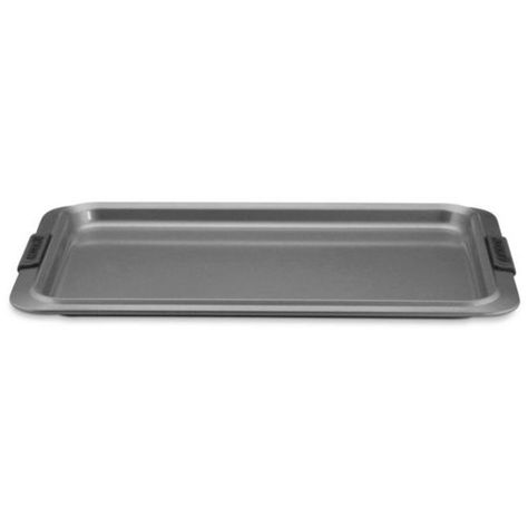 Anolon Gray Nonstick 11-In. X 17-In. Cookie Sheet With Silicone Grips (77 BRL) ❤ liked on Polyvore featuring home, kitchen & dining, grey and anolon Baking Chocolate Chip Cookies, Cookie Pan, Savory Treats, Spicy Wings, Apple Turnovers, Delicious Cookies, Clean Dishwasher, Sheet Pan Recipes, Non Stick Pan