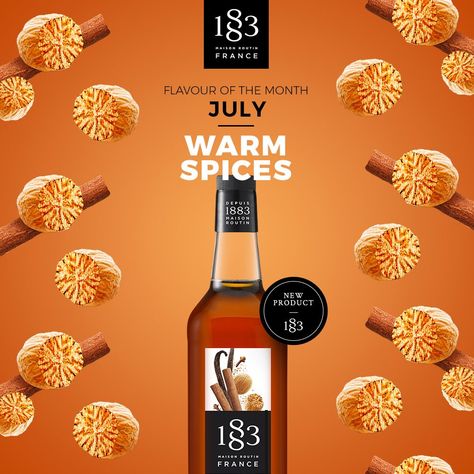 1883 Warm Spices Syrup - NEW PRODUCT ALERT 1883 Syrup, Syrup Packaging, New Product Alert, Coffee Syrup, Nectarine, Syrup, New Product, Packaging, Coffee