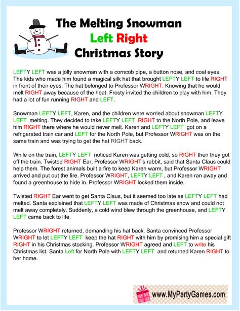 5 Free Printable Christmas Left Right Games for Adults and Kids Santa Left Right Game, Christmas Right Left Game Free Printable, Mr And Mrs Wright Christmas Game, Left Right Game For Quilters, Left Right Christmas Game Grinch, Christmas Left And Right Story, Elf Left Right Game, Xmas Left And Right Game, Left Right Christmas Game Free Printable Holiday Parties