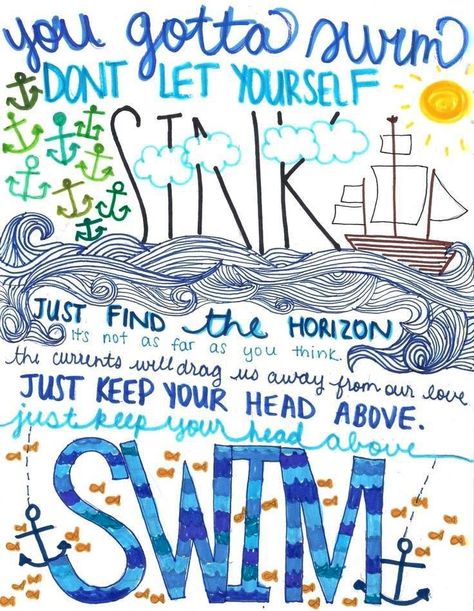 OMG, OMG, OMG, ...Coach in a bad mood for 5th consecutive day....you just have to get through practice... Swimming Quotes, Sink Or Swim, Michael Phelps, Keep Swimming, The Words, Beautiful Words, Inspire Me, Inspirational Words, Cool Words