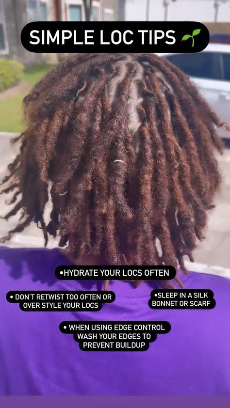 Products For Starter Locs, Starter Locs Care Tips, Starter Locs Tips, Starter Loc Maintenance Tips, Starter Loc Care Tips, Low Density Locs, Loc Growth Progress, Loc Sizes Chart, Loc Stages