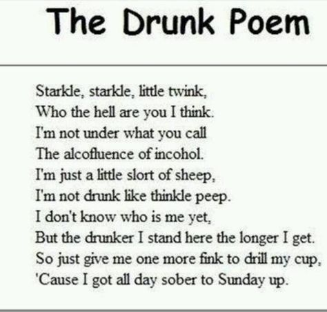 The Drunk Poem Crafting Quotes Funny, Funny Poems, Drunk Humor, Birthday Poems, Happy Birthday Meme, Craft Quotes, Craft Night, Ecards Funny, Birthday Humor