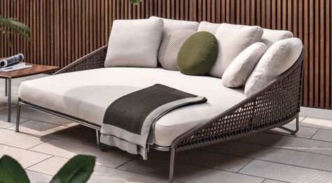 Sofa Inspiration, Outdoor Loveseat, Outdoor Daybed, Modern Sofas, Plywood Furniture, Types Of Furniture, Farmhouse Furniture, Rattan Furniture, Furniture Arrangement