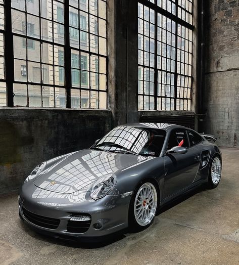 Porsche 911turbo, Porsche 997 Turbo, 7 Seconds, Grey Exterior, Car Goals, Vintage Classics, Classic Porsche, Performance Cars, Top Down