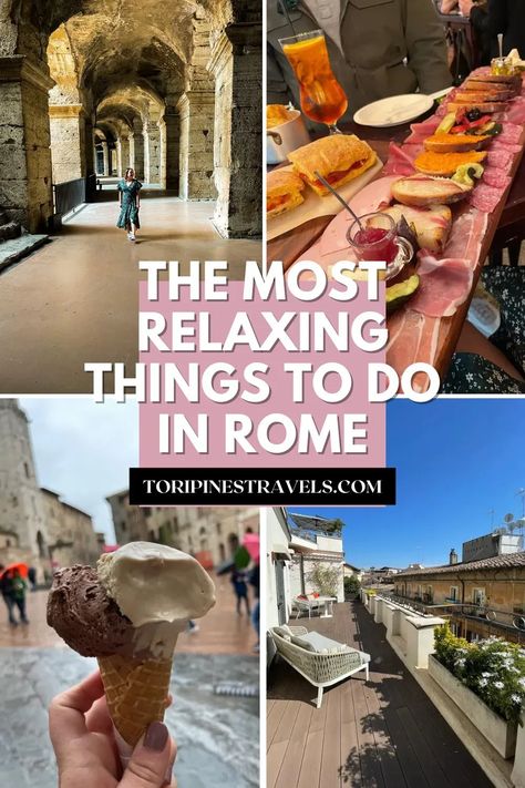 Relaxing things to do in Rome. Italy | Fun things to do in Rome | Cheap things to do in Rome | Avoid the crowds in Rome | Non-Touristy things to do in Rome Best Things To Do In Rome, Rome Bucket List Things To Do, Must See Rome Italy, Rome What To See, Best Free Things To Do In Rome, Non Touristy Things To Do In Rome, Unusual Things To Do In Rome, Rome Unusual Things To Do, Best Food In Rome