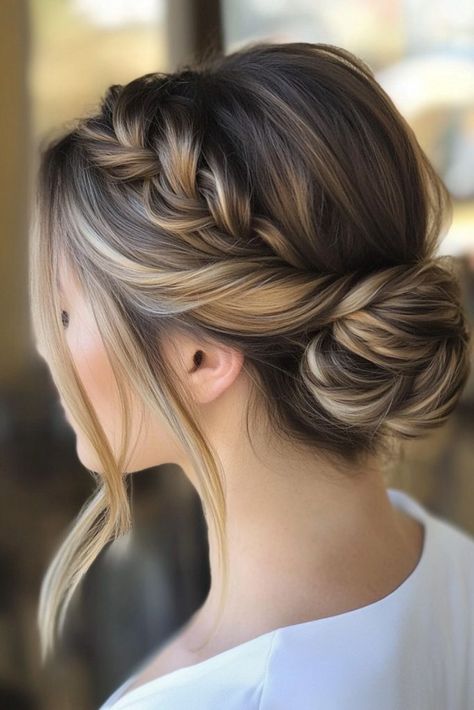 20  Stunning Medium-Length Formal Hairstyles to Elevate Your Look - WomenSew Hairstyle For Semi Formal Event, Bridesmaid Updo Shoulder Length Hair, Cute Wedding Hairstyles For Medium Hair, Medium Hair Formal Hairstyles, Med Length Hairstyles For Wedding, Bridesmaid Hairstyle Updo, Brown Hair Bridesmaid Hairstyles, Hairstyles For Elegant Dresses, Shoulder Length Hairstyles Wedding Guest