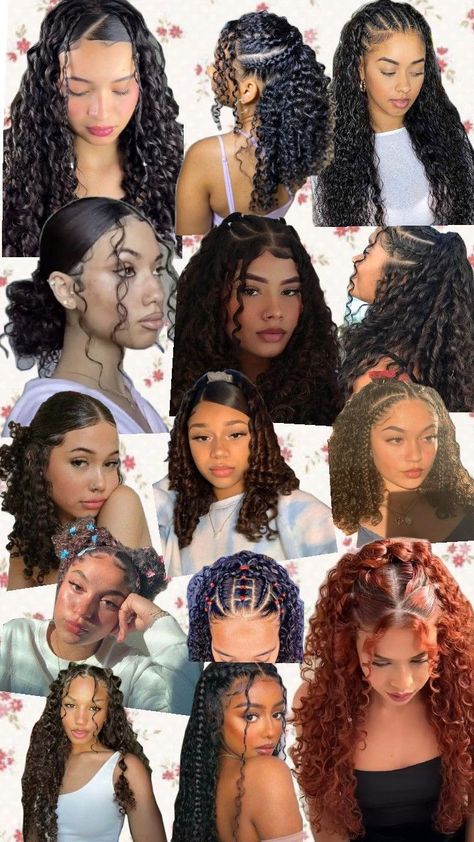 Curly Hairstyles Latina, Hairstyles Latina, Quick Curly Hairstyles, Latina Hair, Curly Hair Care Routine, Mixed Curly Hair, Quick Natural Hair Styles, Cute Curly Hairstyles, Dyed Hair Inspiration