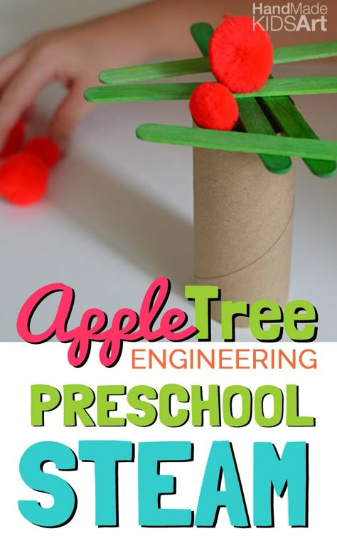 Agriculture Stem Activities, Tree Crafts Preschool, Apple Lesson Plans, Preschool Steam, Alphabet Tree, Preschool Apple Theme, September Preschool, Apple Kindergarten, Kindergarten Stem