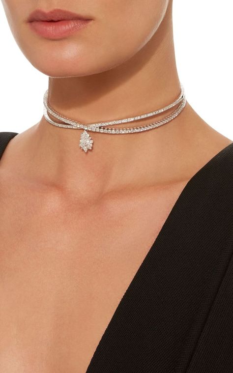 Diamond Collar Necklace, Choker Diamond, Diamond Collar, Diamond Fashion Jewelry, High Fashion Jewelry, Diamond Choker, Diamond Jewelry Designs, Neck Jewellery, Jewelry Fashion Trends