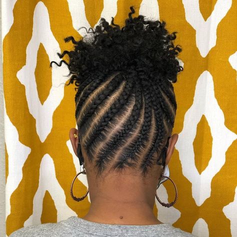 Braided Updo For Black Women Cornrow, Corn Row Updo Hairstyles, Cornrow Braid Bun Styles, Up Do Natural Hairstyles Black Women, Braided Cornrow Hairstyles Black Women Bun Updo, Up Do Cornrow Hairstyles, Cornrow Updo Hairstyles Buns, Cornrow Hairstyles For Short Hair, Cornrow Designs For Women Natural Hair