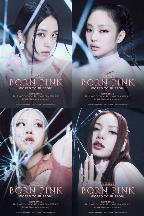 Seoul Poster, Born Pink Seoul, Blackpink Collage, Blackpink World Tour, Blackpink Born Pink, Entertainer Of The Year, Ashley I, Bow Wallpaper, Black Pink Background