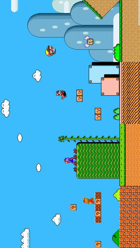 Super Mario Laptop Wallpaper, Retro Mario Wallpaper, Mario Ipad Wallpaper, Mario Laptop Wallpaper, Super Mario Color Palette, Mario Maker 2 Ideas, Mario Game Background, Super Mario Background, Super Mario Bros Wallpaper