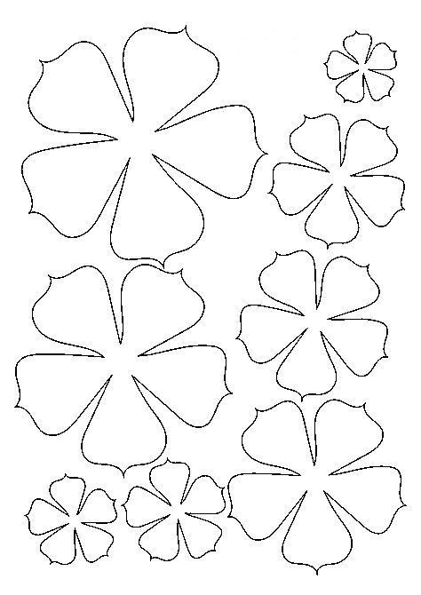 Pin On Paper Flowers Nursery Decor - IvaCrafts Wisteria Template, Felt Flower Template, Big Paper Flowers, Felt Flowers Patterns, Flower Petal Template, Flower Templates Printable, Paper Flower Patterns, Diy Flores, Desain Quilling