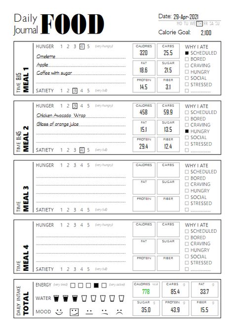 Struggling with your eating habits? Want to track your meals and keep an eye on your calorie and nutrition intake? Eating tooo much during the pandemic? Yes, most of us are! This simple daily food journal will help you eat mindfully by logging your meals, tracking what drives you to eat and your satiety level for each meal, and having a detailed and total vi...#a #Tips #Healthier #Nutrition #Wellness #for #Foundation #Building #Workout #NutritionTips #HealthyLifestyle #Life #HealthyLiving #a Track Calories Food Journal, Fitness And Food Journal, Meal Idea Printable, Food Log Journal Ideas, Healthy Food Journal, Bujo Food Tracking, Daily Food Diary Printable Free, Food Journal Ideas Free Printable, Meal Journal Template