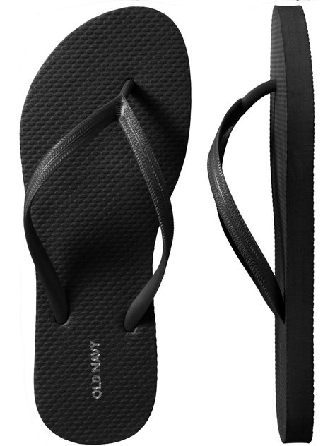 PRICES MAY VARY. Rubber sole Old Navy Firm, comfortable footbed with printed logo Sturdy textured sole provides traction For Brown Twist and Black/White colors only: contrasting straps New & updated! Extra comfort, sleeker straps Approximately 9/16" sole Classic Black Flip Flops With Cushioned Footbed, Classic Black Cushioned Flip Flops, Classic Adjustable Synthetic Flip Flops, Old Navy Flip Flops, Black Flip Flops, White Colors, Costa Rica, Special Features, Dream Closet