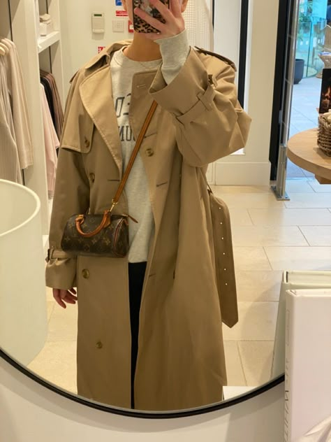 Trench coat Burberry Louis Vuitton mini HL trench styling trench coat outfit winter outfit chill outfits Louis Vuitton Bag Classic, Louis Vuitton Loop Bag Outfit, Nano Speedy Louis Vuitton Outfit, Nano Speedy Outfit, Lv Nano Speedy, Louis Vuitton Bag Outfit, Louis Vuitton Outfit, Nano Speedy, Louis Vuitton Speedy Bandouliere