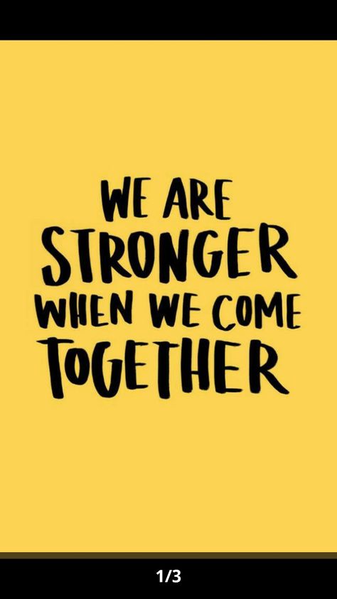 Unity Quotes, We Are Stronger Together, Chalkboard Art Quotes, Winning Quotes, Patriotic Projects, Together Quotes, Emdr Therapy, Stronger Together, Walter Payton