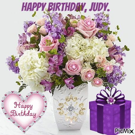 Birthday Happy Birthday Judy, Gif Happy Birthday Daughter, Happy Birthday Judy Gif, Happy Birthday Female Gif, Free Animated Birthday Greetings, Musical Happy Birthday Wishes Gif, Birthday In Heaven Quotes, Birthday In Heaven, Birthday Gif