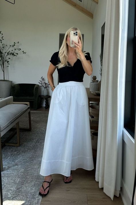 Who doesn't love a maxi skirt outfit? been loving flowy skirts for summer and I'm wearing them on repeat! If you want an easy summer outfit, this is the perfect boho summer look! I'm always putting together casual and stylish outfits. If you need spring outfit ideas, tap to shop this look and explore my LTK for more style inspiration! Peasant Skirt Outfit, Tiered Maxi Skirt Outfit, White Maxi Skirt Outfit, Maxi Skirt Outfit Summer, Easy Summer Outfit, Skirts For Summer, Kathleen Post, Summer Wedding Attire, Maxi Skirt Outfit