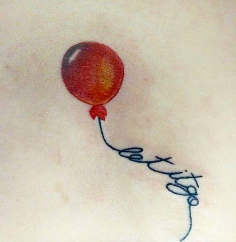 Let it Go balloon tattoo Breakup Tattoo Ideas Moving On, Breakup Tattoo Ideas, Breakup Tattoo, Symbol Tattoo Ideas, Let It Go Tattoo, Friendship Symbol Tattoos, New Beginning Tattoo, Go Tattoo, Infinity Symbol Tattoo