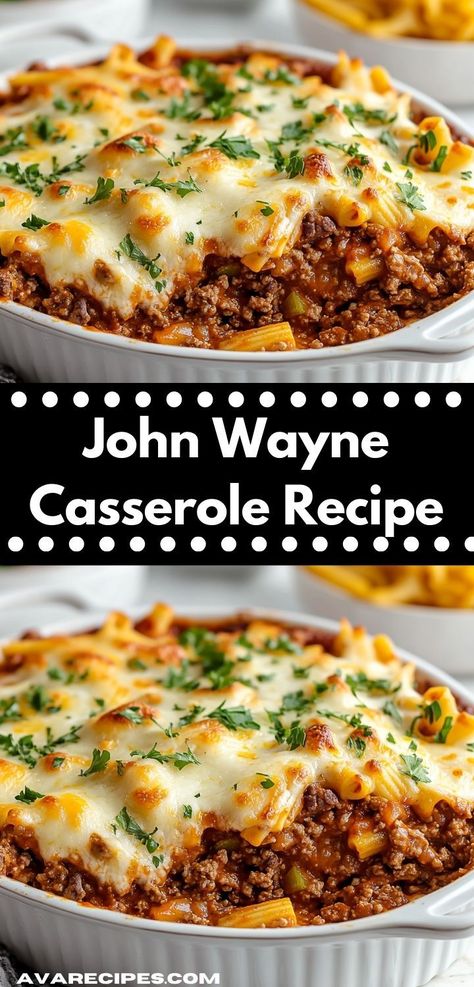 Looking for a hearty meal that brings the family together? This John Wayne Casserole is the perfect choice! Packed with delicious flavors and easy to prepare, it's an ideal dinner recipe for any occasion. Beef Biscuits, John Wayne Casserole Recipe, Biscuits Cheese, John Wayne Casserole, Field Meals, Yummy Casserole Recipes, Main Dish Casseroles, Ground Beef Recipes Healthy, One Pot Dinners