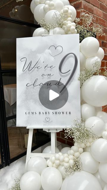 BALLOON & EVENT DECOR by Jazz Thompson on Instagram: "👶🏼🤍𝐎𝐇 𝐇𝐄𝐘 𝐌𝐀𝐌𝐀 𝐓𝐎 𝐁𝐄…🤍👶🏼  …are you looking for some insta worthy decor for a special day that is your baby shower. Whether you’ve got a theme for the celebration or a colour scheme let us know and we can help you along the planning journey to create the perfect decor for a perfect day ☁️👶🏼🤍   Absolutely obsessed with this “We’re on cloud 9” themed baby shower for @geminthepalis 🫶🏼  Floral arch display @flashbashevents   Venue @alberts_standish  • • • • • • •  #OnCloud9 #BabyShowerGoals #babyshowerideas #babyshowerdecorations #babyshowerballoons #oncloud9babyshower #balloongarland #balloonartist #allwhiteballoons #CollaborationOverCompetition #balloonBuddies #CreativeCommunity" We Are On Cloud 9 Baby Shower Theme, Cloud Nine Table Centerpieces, We’re On Cloud Nine Baby Shower Theme, On Cloud 9 Balloon Arch, We're On Cloud 9 Baby Shower Theme, On Cloud 9 Centerpieces, On Cloud 9 Baby Shower Theme Girl, Up In The Clouds Baby Shower Theme, In The Clouds Baby Shower Theme