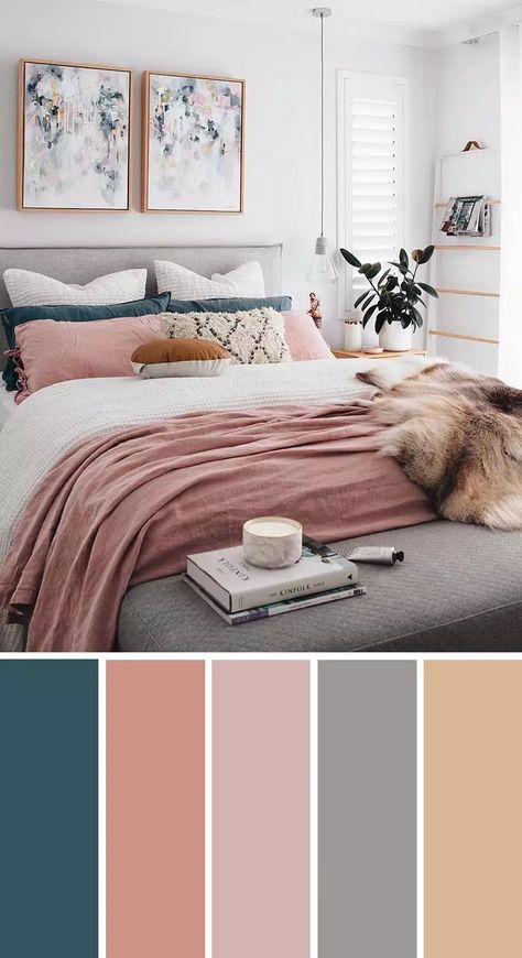 Relaxing Bedroom Colors, Beautiful Bedroom Colors, Best Bedroom Colors, Bedroom Ideas For Couples Modern, Feminine Bedroom, Dekorasi Kamar Tidur, Relaxing Bedroom, Master Decor, Bedroom Color